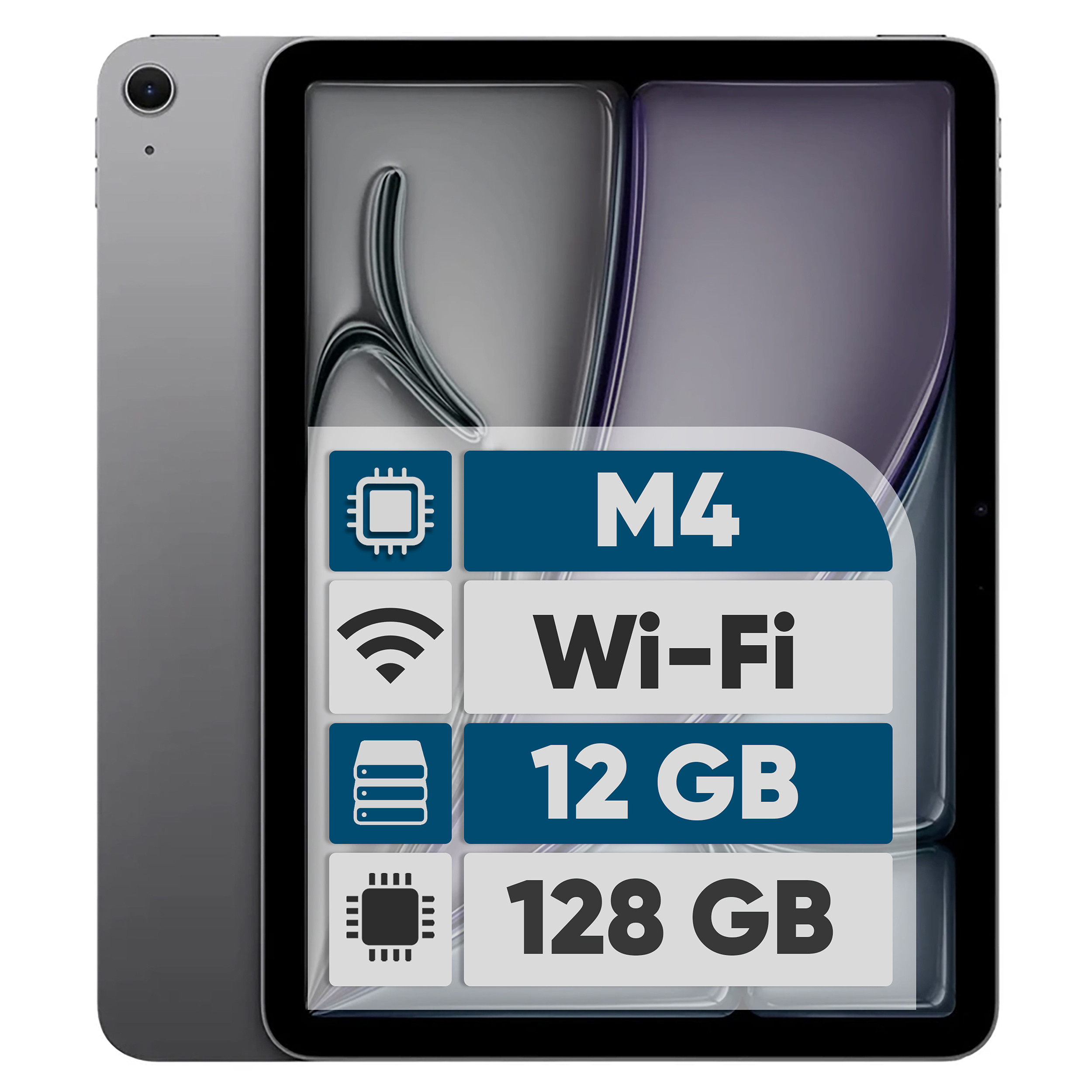 تبلت اپل 11 اینچ اپل iPad Air 2026 M4 Wi-Fi ، رزولوشن دوربین اصلی ۱۲ مگاپیکسل، پشتیبانی از قلم و کیبورد